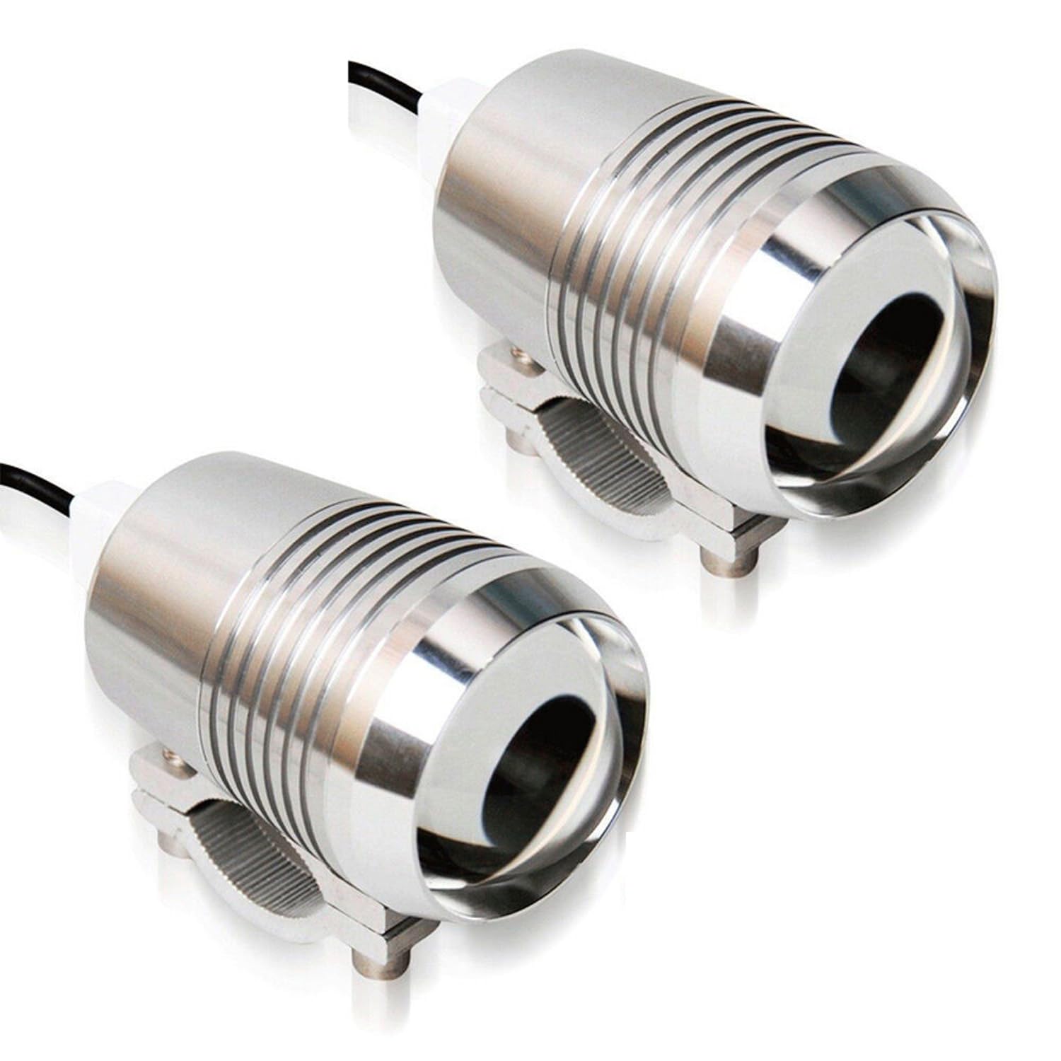 Riloer High Brightness U2 30W LED Spotlight Headlight with ON/Off Button Switch, Work Light Driving Fog Spot Lamp, 2-Pack Universal for Motorcycle ATV Truck