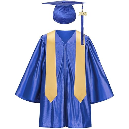 yolsun Kindergarten Graduation Cap and Gown 2024, Preschool Graduation Gown Cap Set with 2024 Tassel
