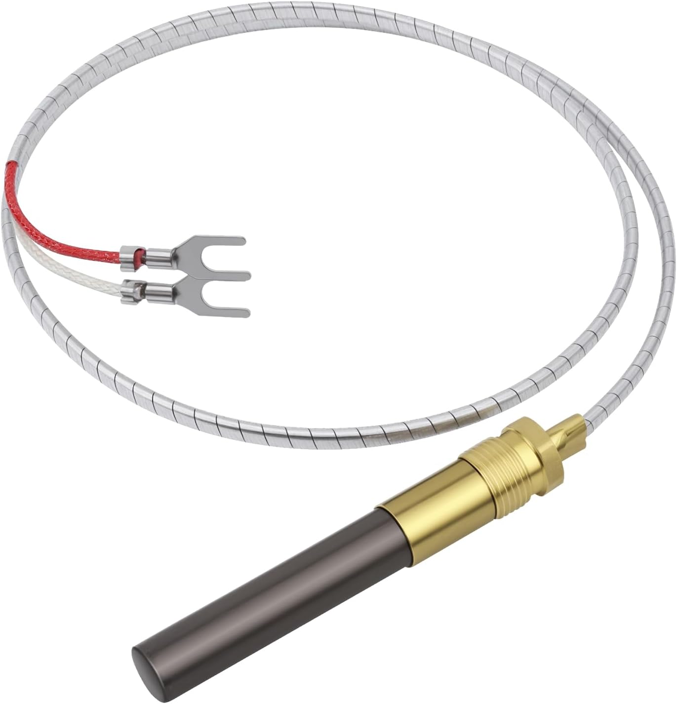 24" Thermopile 750mV Thermocouple Generator Q313A 071515 for Gas Water Heater/Fireplace/Gas Fryer/Oven, 750 Millivolt Aluminum Thermopile Replacement Part