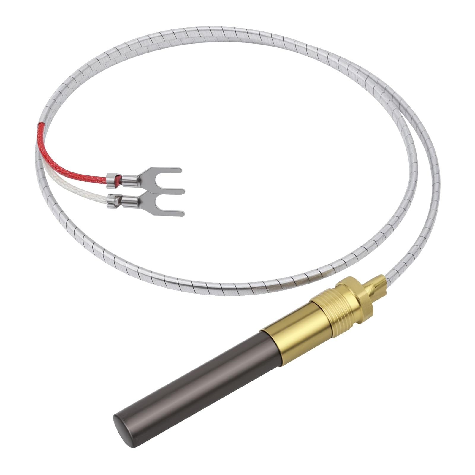 Photo 1 of Aecsze 24" Thermopile 750mV Thermocouple Generator Q313A 071515 for Gas Water Heater/Fireplace/Gas Fryer/Oven, 750 Millivolt Aluminum Thermopile Replacement Part