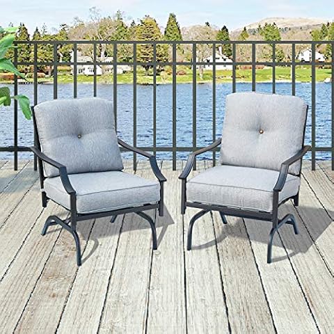 Top Space Bistro Set Patio Conversation Set Bar Stools,Metal Outdoor Furniture with 2 Patio Chairs Cover