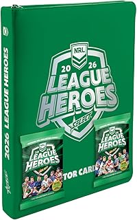 NRL Official 2026 League Heroes Vinyl Album with 2 Packs Cards and 234 Card Slots