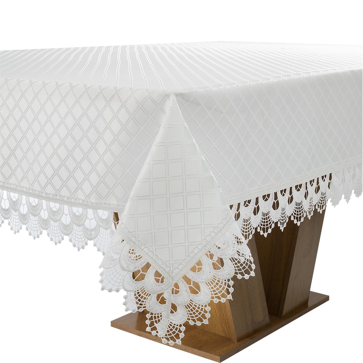 Rafimex, Toalha de Mesa Retangular 6-8L Branca Impermeável Rafimex