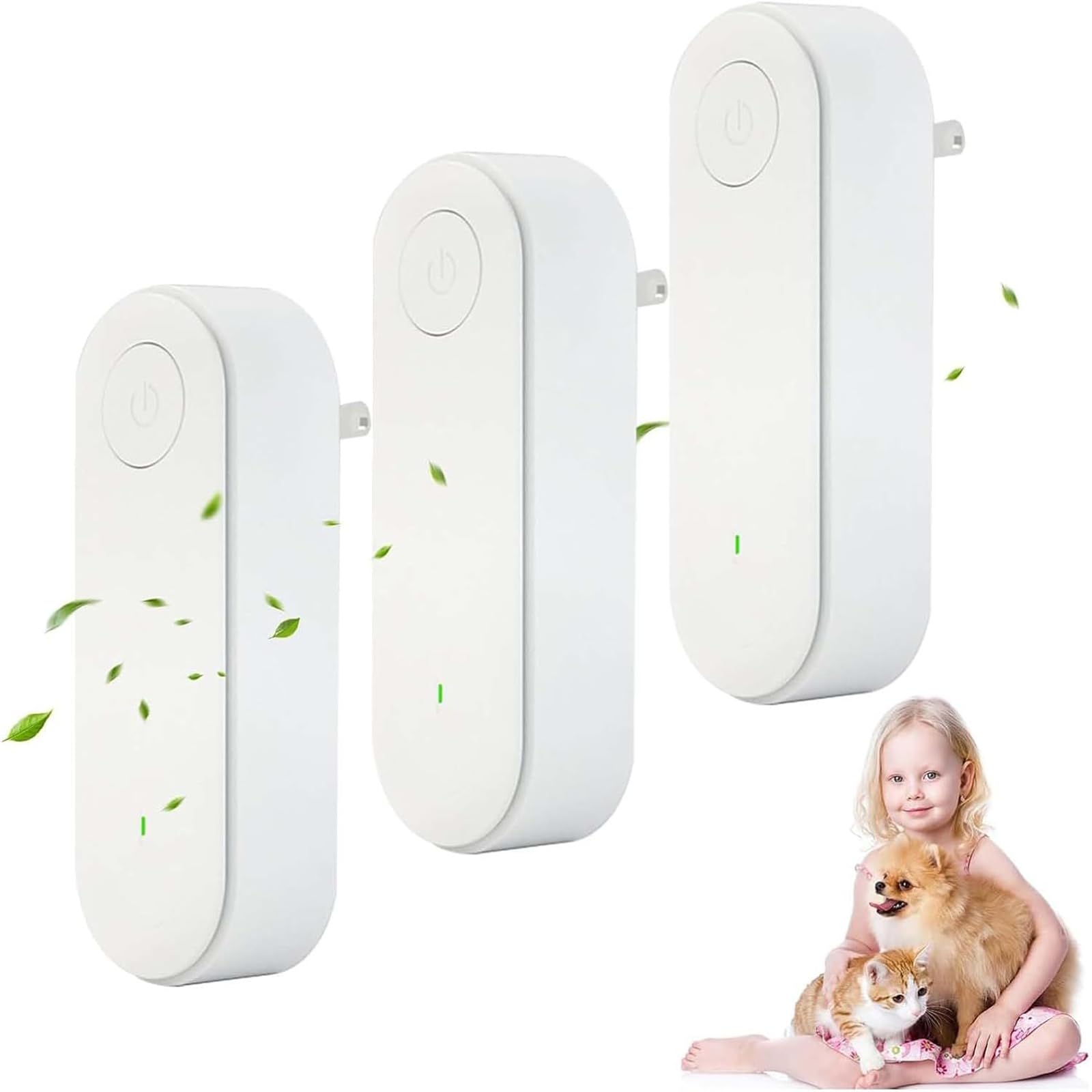 Purificador de aire Clairu, Purificador de aire Claru Ionic, Purificadores de aire todo en uno Clairu Ionic, Purificadores de aire Claru susurros silenciosos (3PCS)