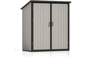 Patiowell 5 x 3 Feet Outdoor Plastic Storage Shed for Patio Furniture,...