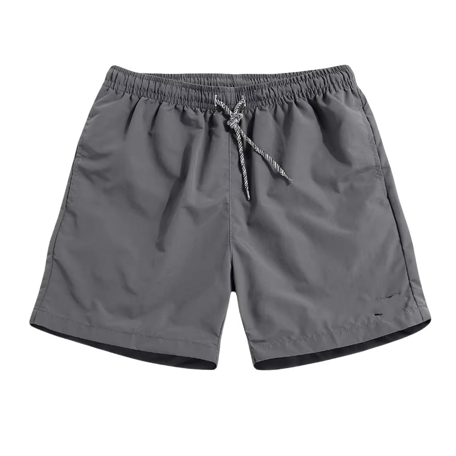 GUOYUXIAO Men's Casual Shorts Relaxed Fit for Camping Pool Lounging-Black-Large