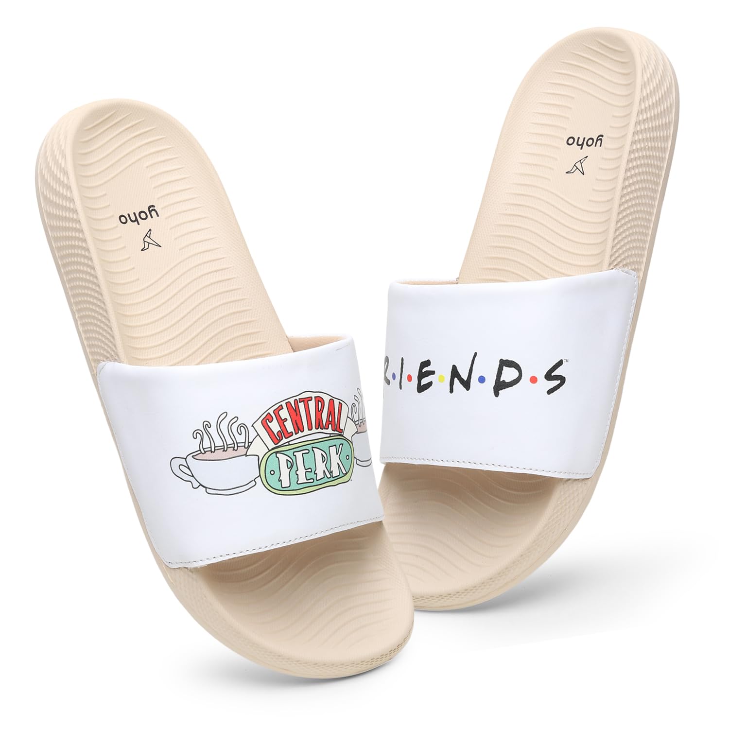 Friends 004 Slip-Ons Unisex | Iconic Branding | Lightweight EVA Sole | Durable PU Upper | Soft Lycra Lining-image-2