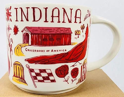 Miniatura 2 de Starbucks Taza de cerámica Indiana Been There Series Across the Globe Collection, 14 onzas