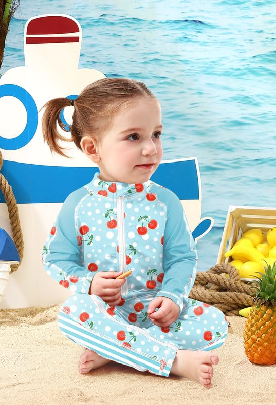 BesserBay Baby Rashguard UPF 50+ - Bañador de manga larga con cremallera (0-36 meses)