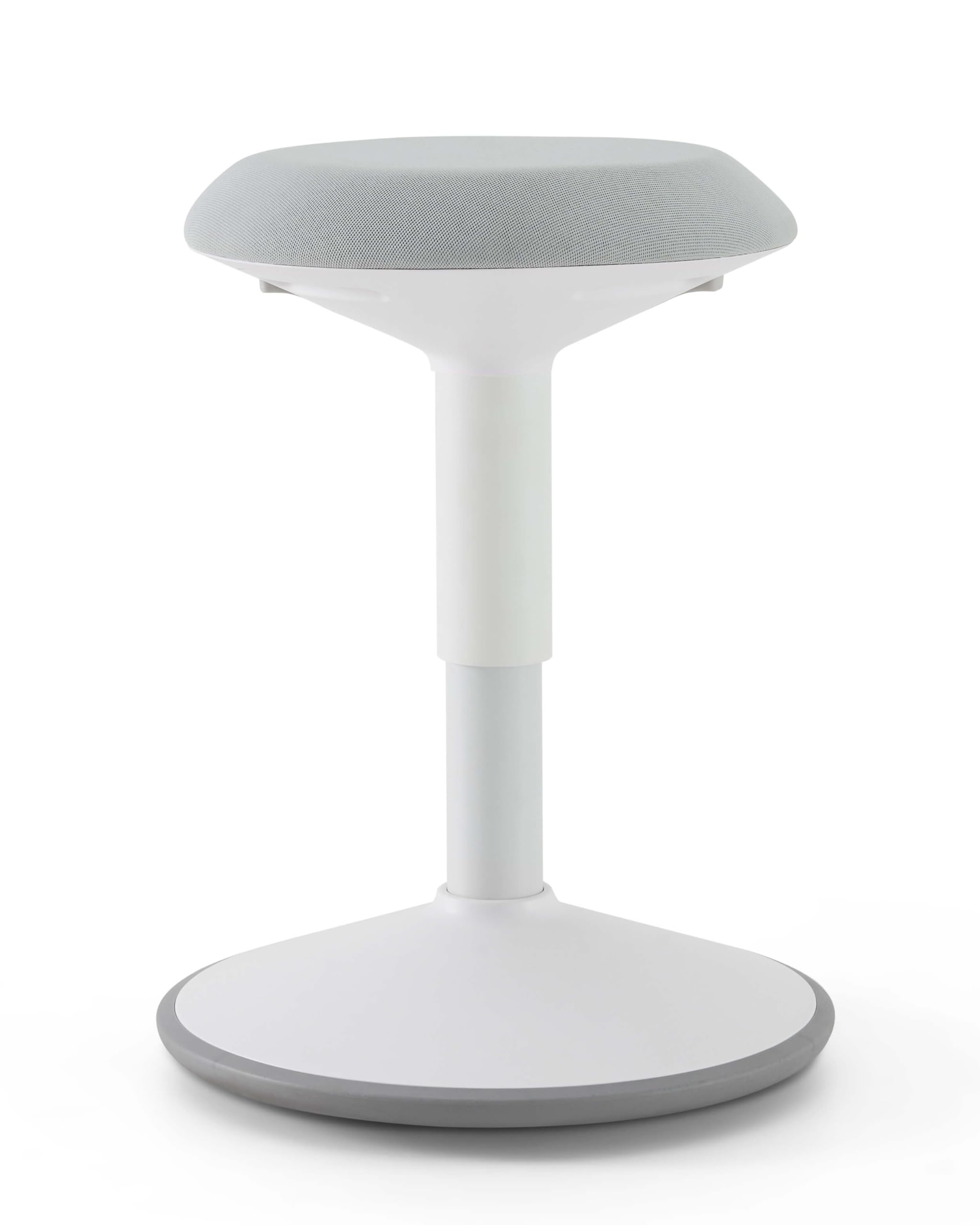 Eigentlich ergonomischer Pendelhocker Bürohocker weiß/grau, 54–79cm | Bürohocker Schwinghocker für dynamisches arbeiten, höhenverstellbar 54–79cm, gepolsterte Sitzfläche, gesundes Sitzen