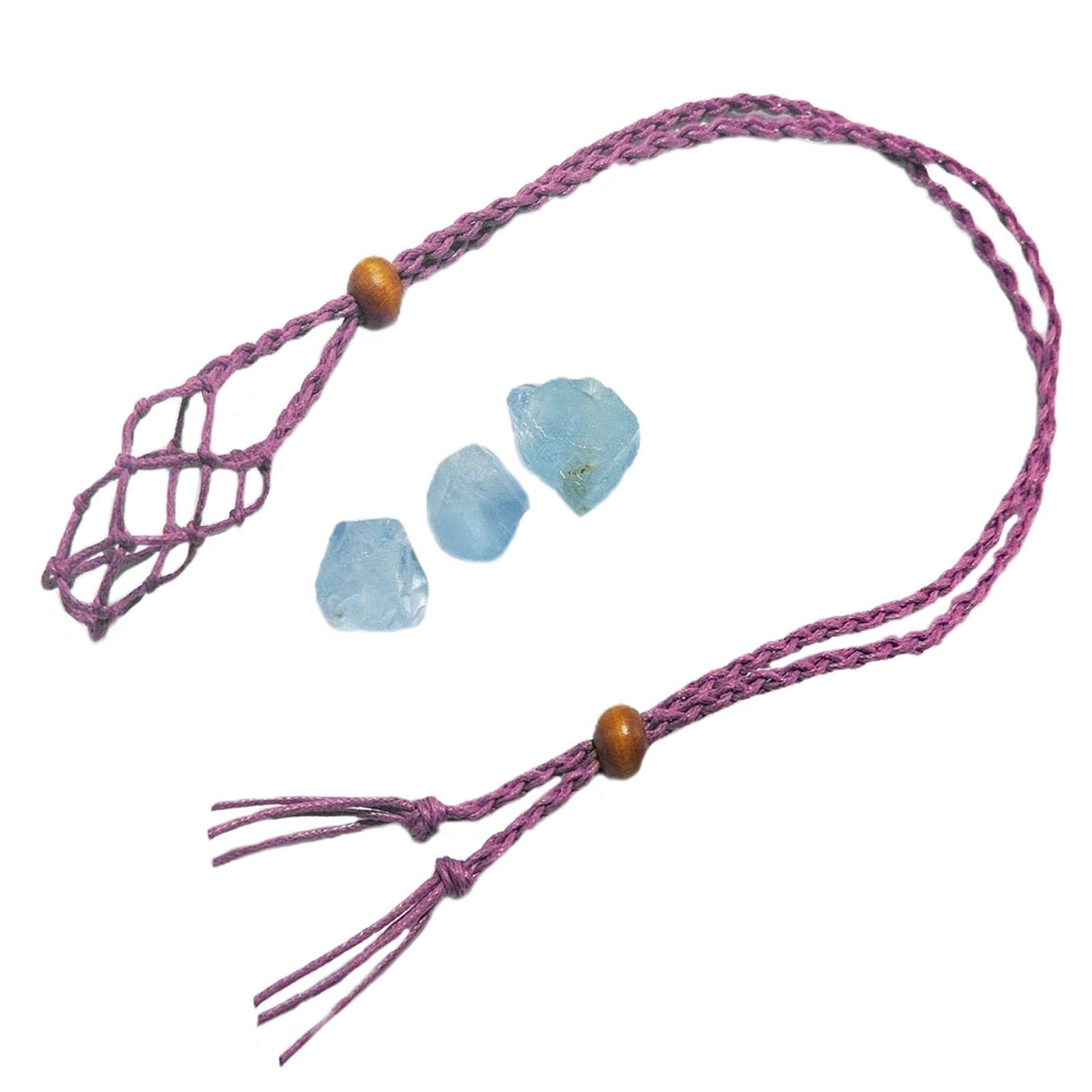 Collana Porta Pietre Vuota Con Cordino Regolabile - Per Cristalli, Gemme E Gioielli Fai Da Te