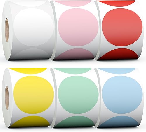 Miniatura 8 de 2.25x1.25 1000 etiquetas rectangulares blancas directas térmicas adhesivas en rollo compatible con cebra, rollo, MUNBYN, etiquetas térmicas directas