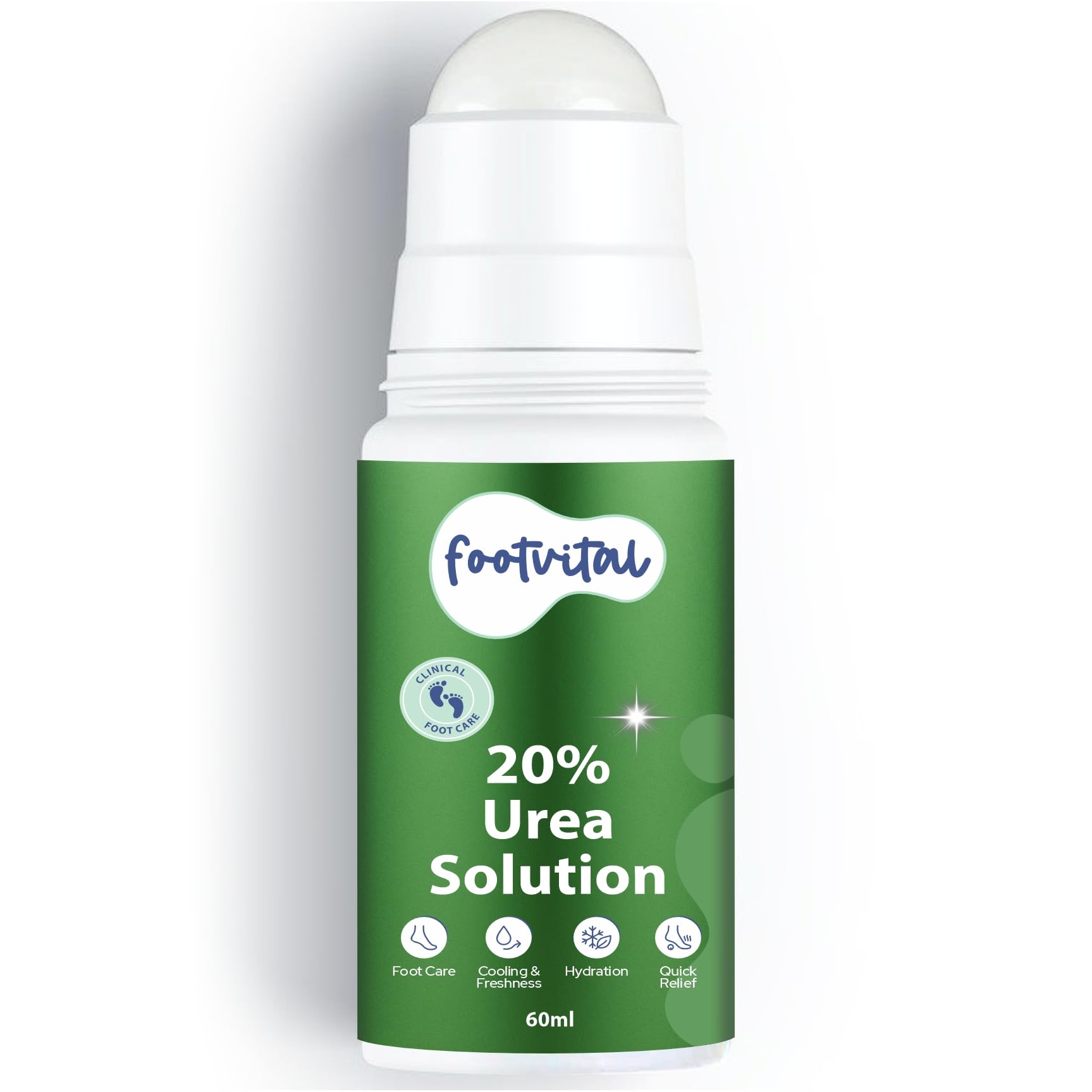 Footvital Urea-Based Foot Care Roll-On – 60 ml - Cooling & Hydrating Foot Solution, Easy Roll-On for Daily Foot Care-image-6