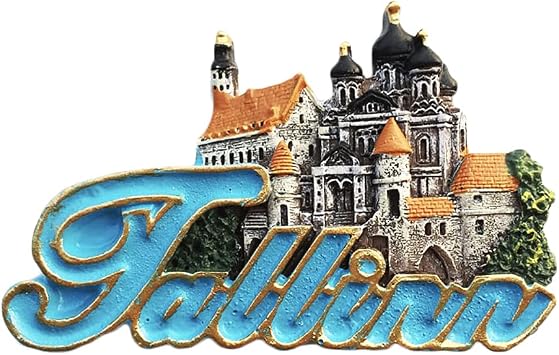 Tallinn Estonia 3D Fridge Magnet Souvenir Gift,Handmade Home & Kitchen Decoration Tallinn Refrigerator Magnet Collection