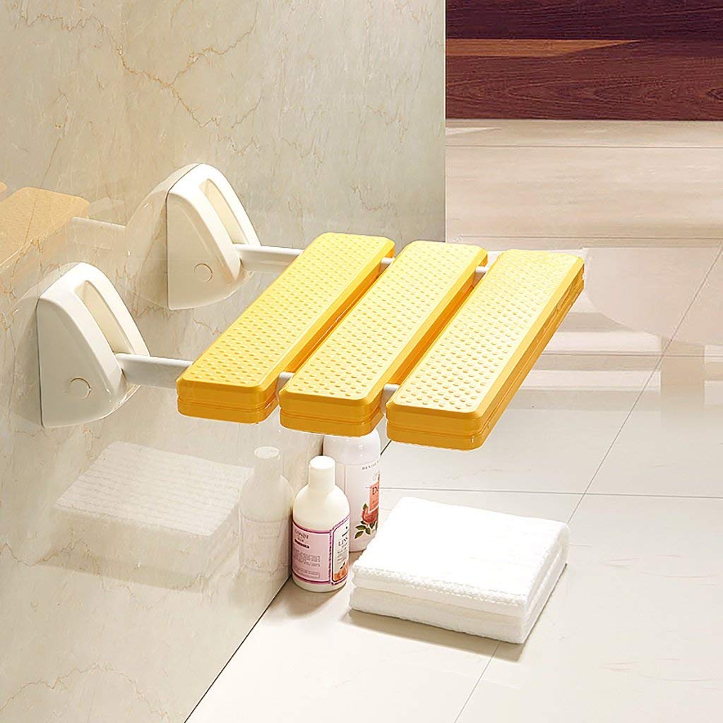 Taburete de Hoja abatible montado en la Pared, Silla Plegable para Asiento de Ducha, Asiento de baño Plegable para Ayudar a Ancianos, Mujeres Embarazadas y discapacitados a bañarse