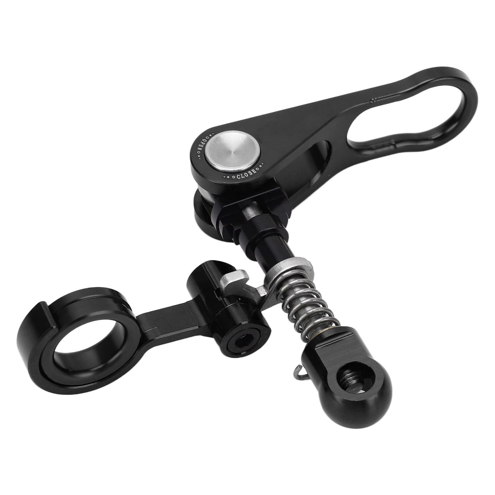 Maniglia del morsetto del reggisella e clip del telaio posteriore, sgancio rapido in lega di alluminio per bici pieghevole, morsetto del reggisella leggero lavorato a CNC con (Nera)