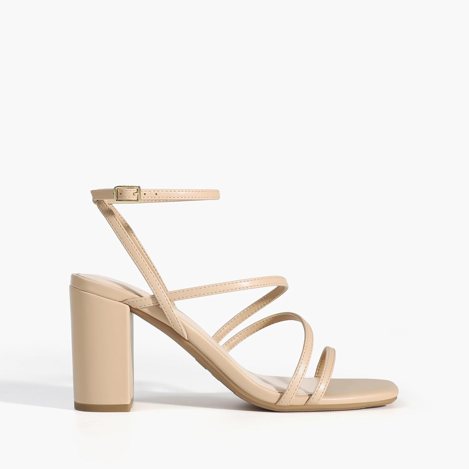 DREAM PAIRS Women's Heels Chunky Block Strappy Square Open Toe Ankle Buckle Heeled Sandals Wedding Party Dress Shoes Indie - Image 4