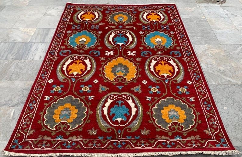 5x7 Afghan Chobi Rug Hand Knotted Wool Area Home Decor Carpet 220 x 150 cm