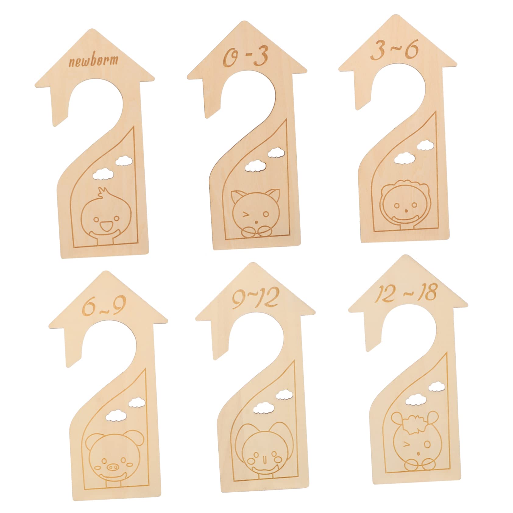 Beatifufu Material Boys and Girls Clothes Divider Wooden Closet Divider Size Separator Chic Design Easy Arrange