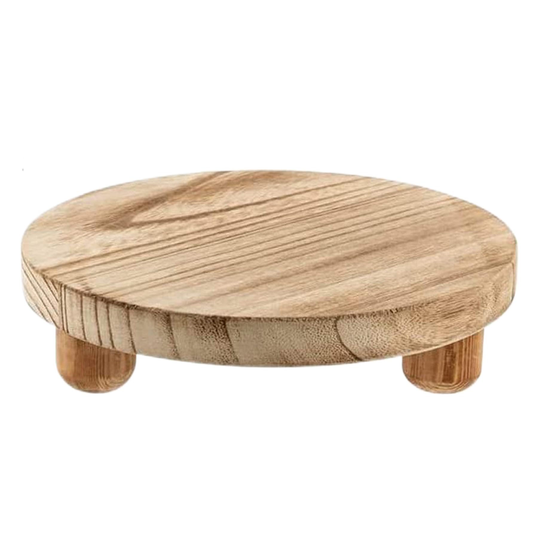 Rehausseur de plante en bois lot de 8 ronds pour pots de fleurs