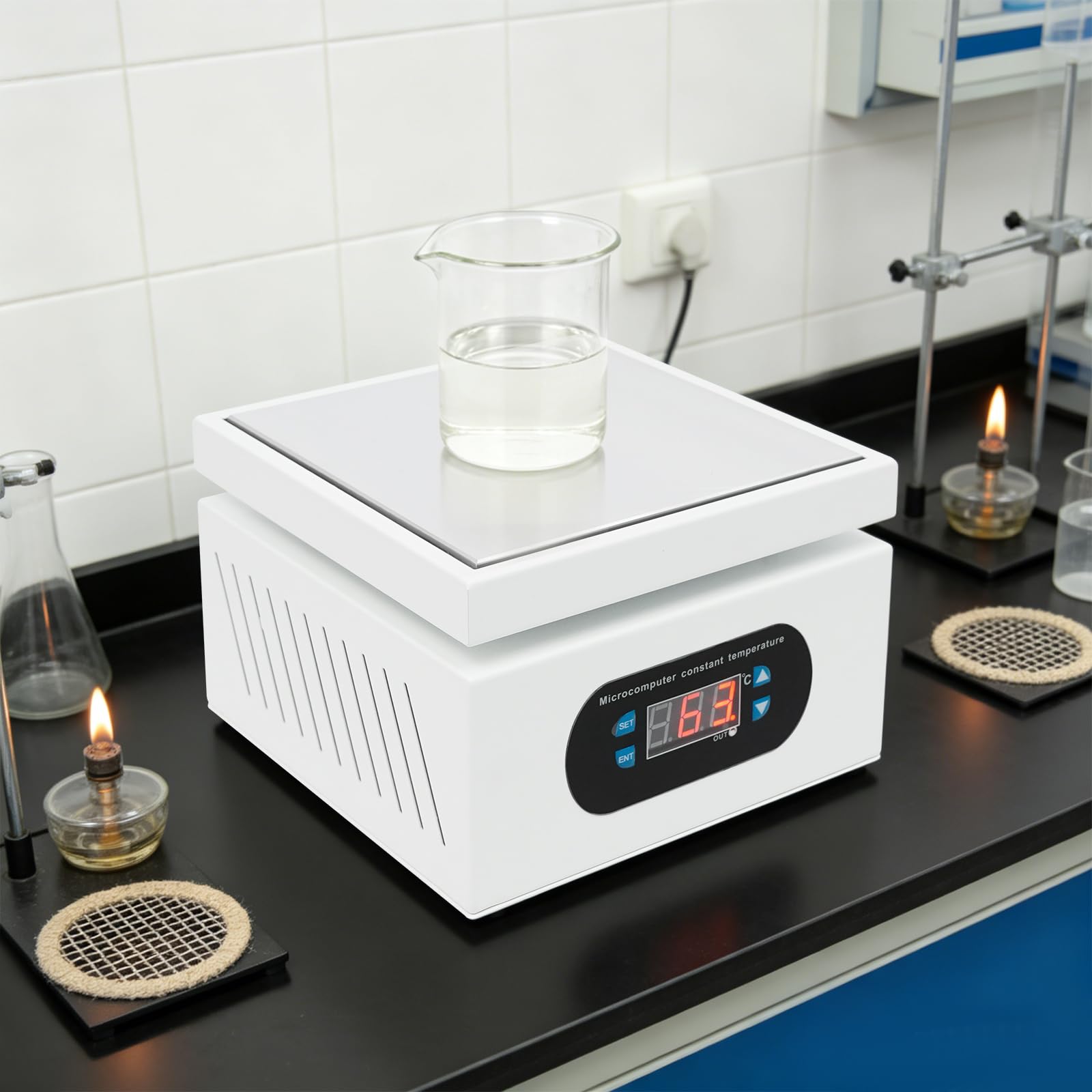 Plaque chauffante 550 W - Station de soudure - 200 x 200 mm - Station de préchauffage LCD jusqu'à 400 °C - Station de préchauffage électrique pour réparation d'écran de téléphone portable et