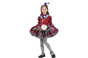 CR ROLECOS Girls Mad Hatter Costume 14-16 Fairytale Tea Party Dress