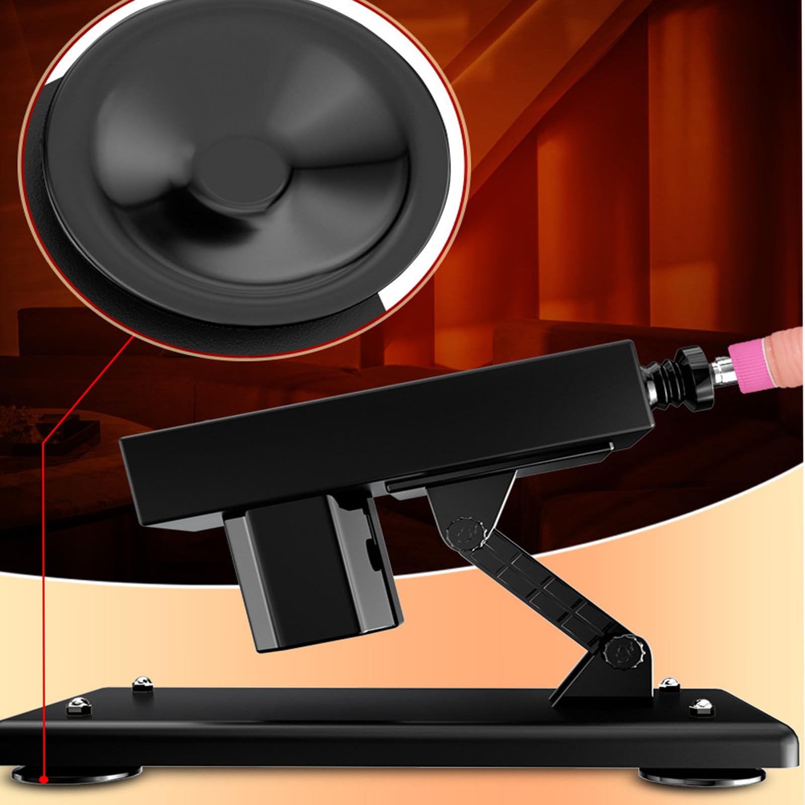 AMAZBEE Máquina del sexo Consolador automático de la máquina de la cogida del empuje con las ventosas fuertes Manos libres del sexo Dispositivo sexual del estímulo para los hombres (4 PCS)