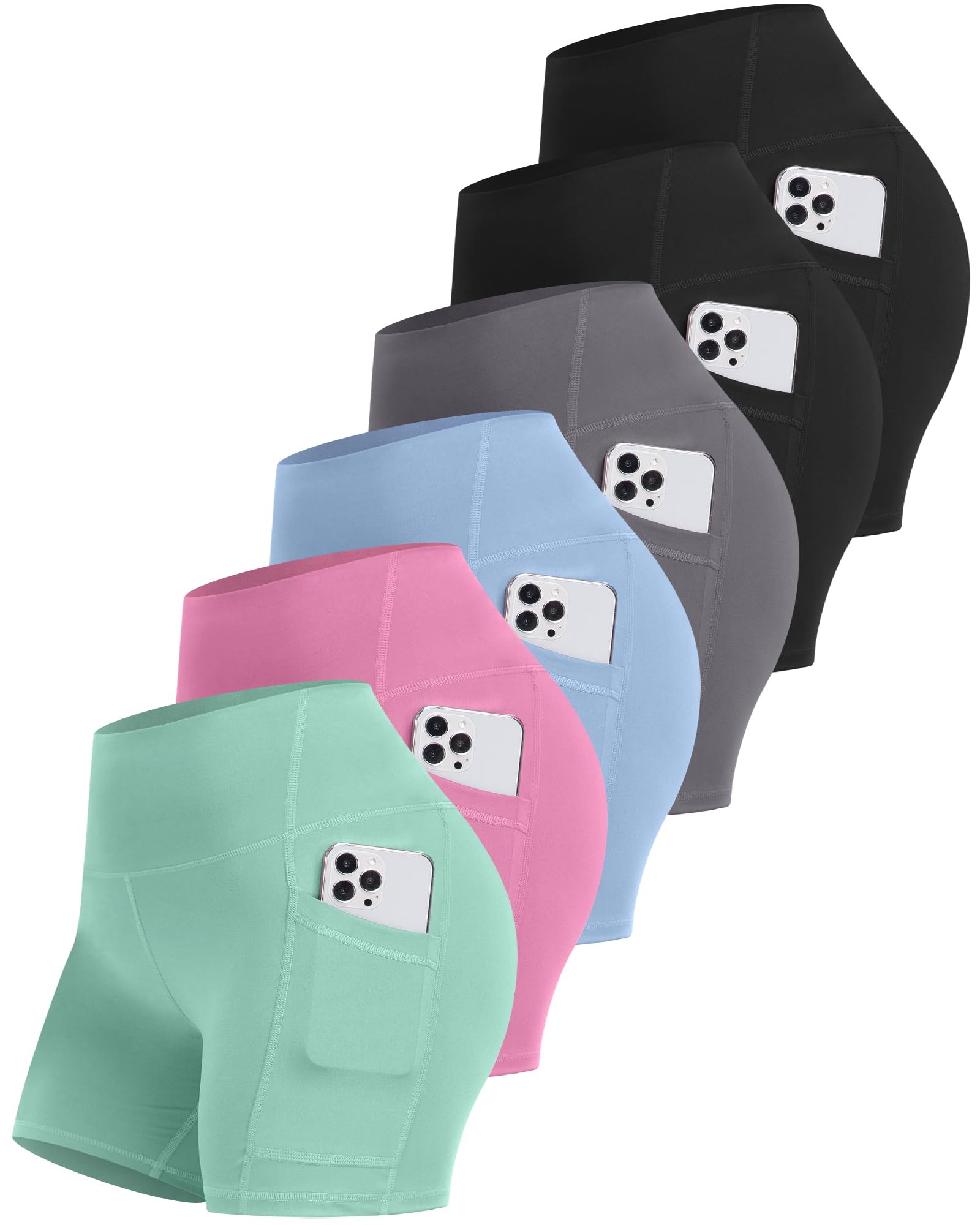 CHRLEISURE Biker Shorts 6 Pack
