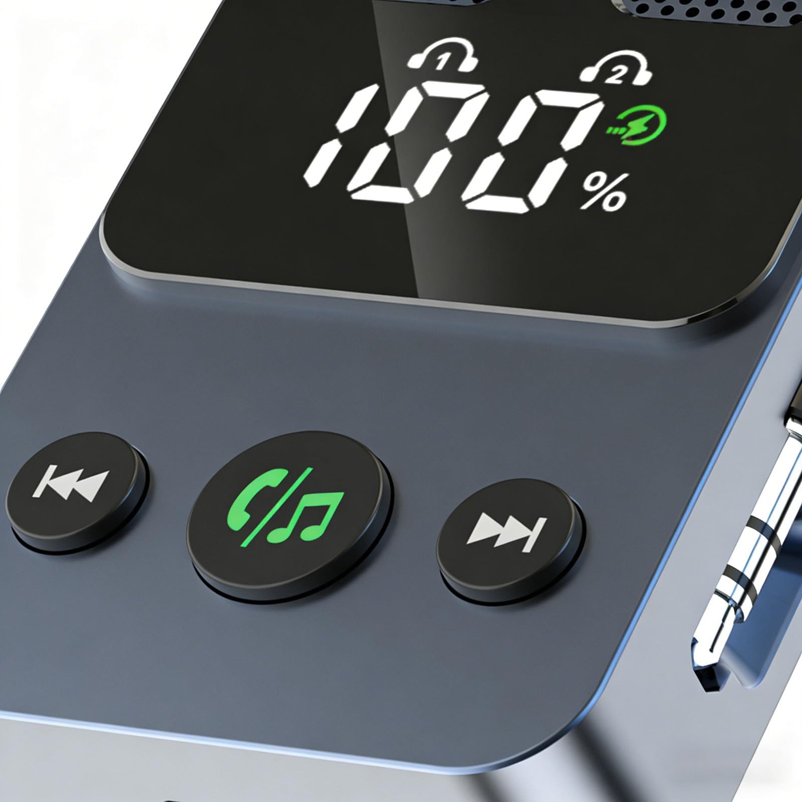 Trasmettitore ricevitore audio senza fili – Adattatore jack aux 3,5 mm Portata estesa, trasmettitore wireless 2 in 1 per proiettore, per aereo da viaggio, televisione, radio, palestra, caschi e radio