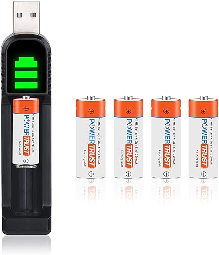 Miniatura 1 de Batería recargable de 1.2V 700mAh NI-MH LR1 N tamaño con kit de cargador USB, batería MN9100E90LR1