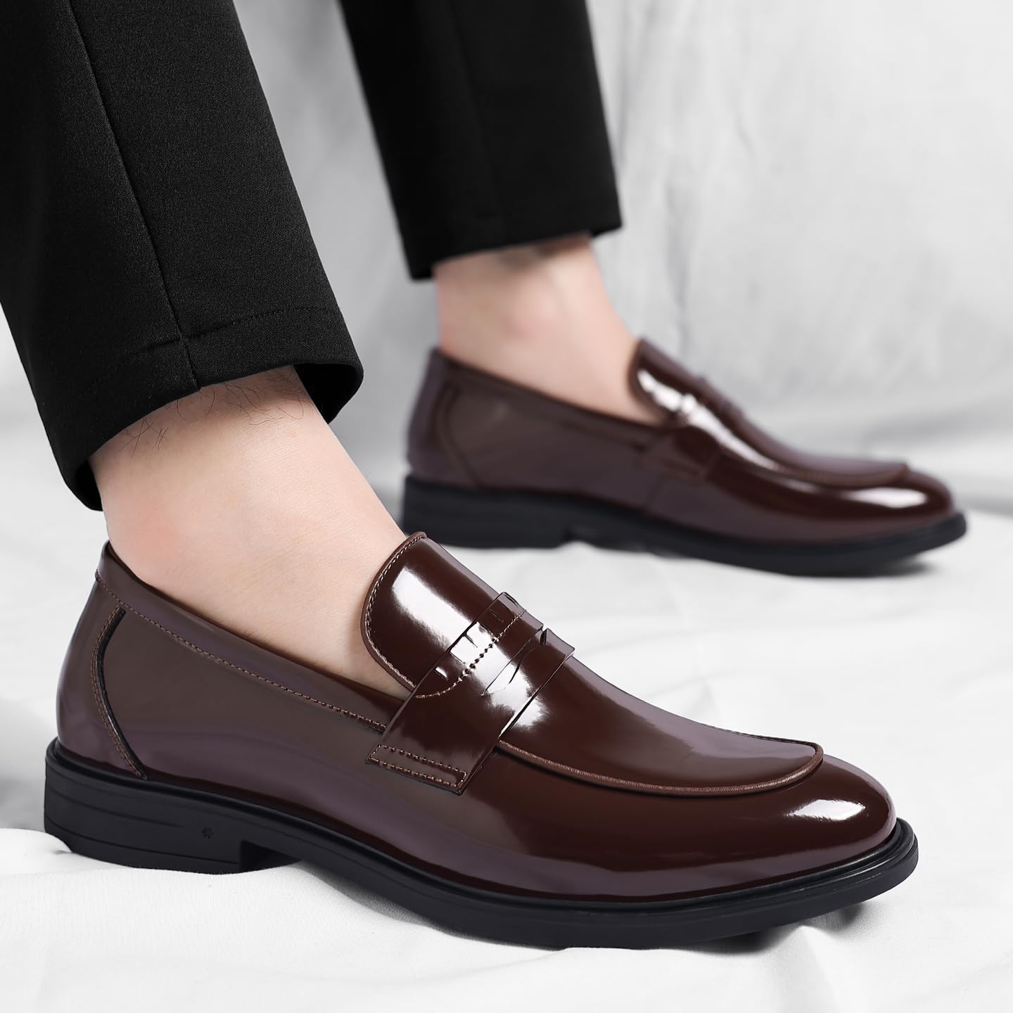 Mocassini Eleganti da Uomo Slip On per Ufficio, Matrimonio, Formale e Casual