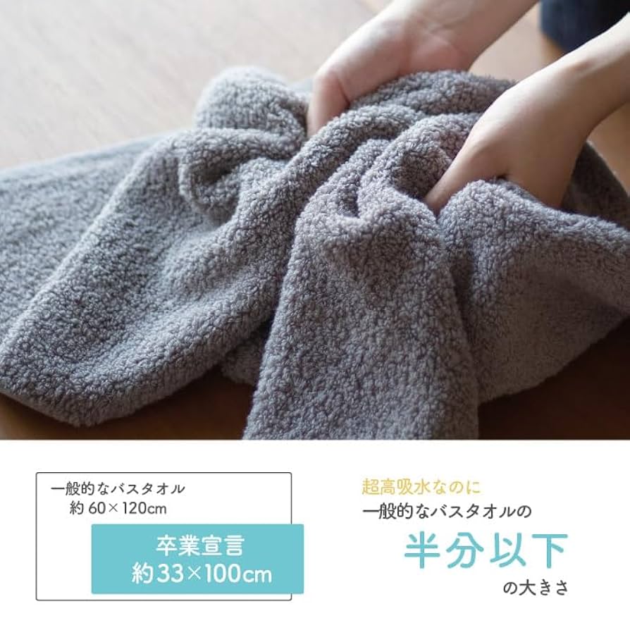 Amazon｜【まとめ売り4個セット】バスタオル卒業宣言 33×100cm