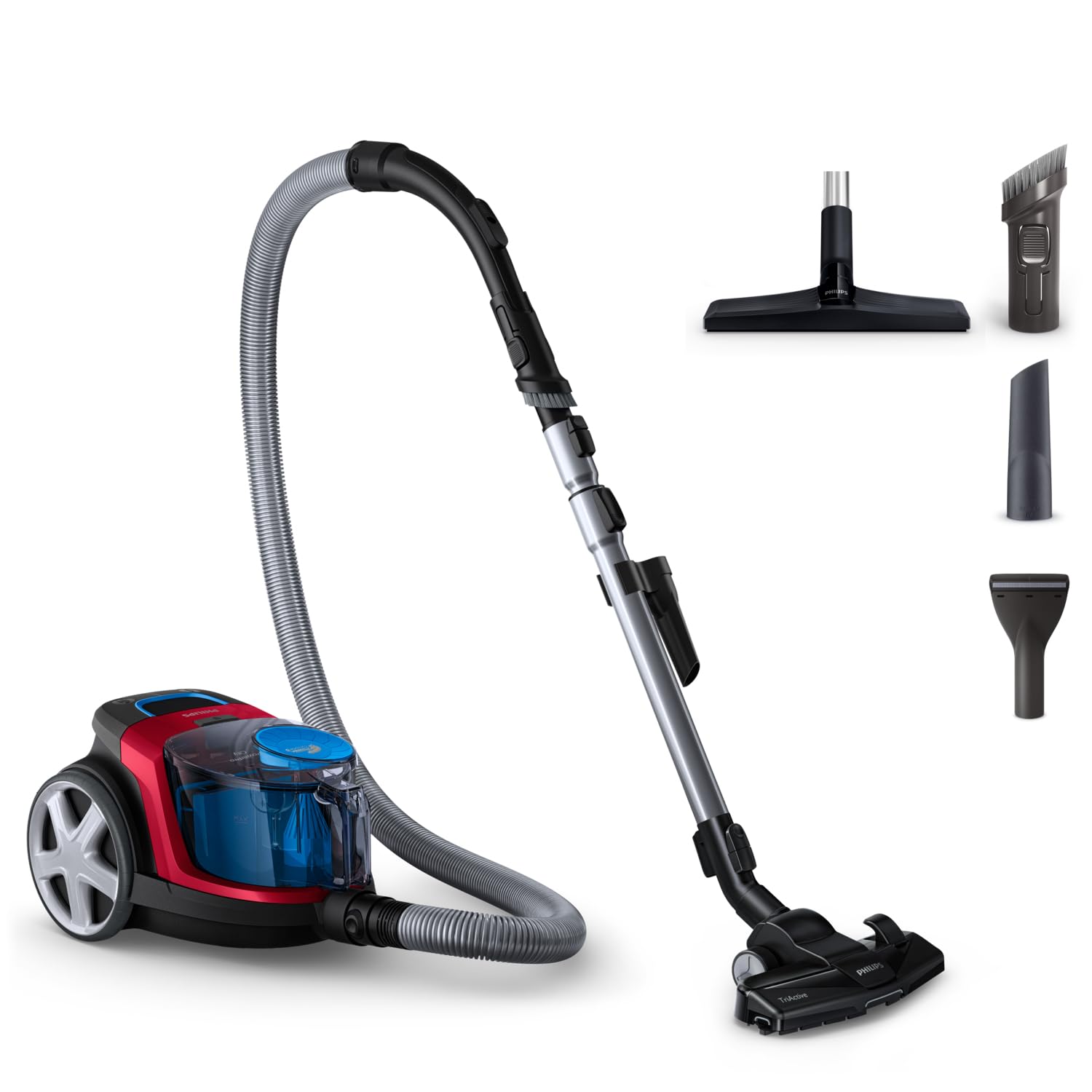 Philips PowerPro City Toz Torbasız Elektrikli Süpürge, 650W, PowerCyclone 5, Allergy H13 Filtre, Parke Başlığı, FC9331/07