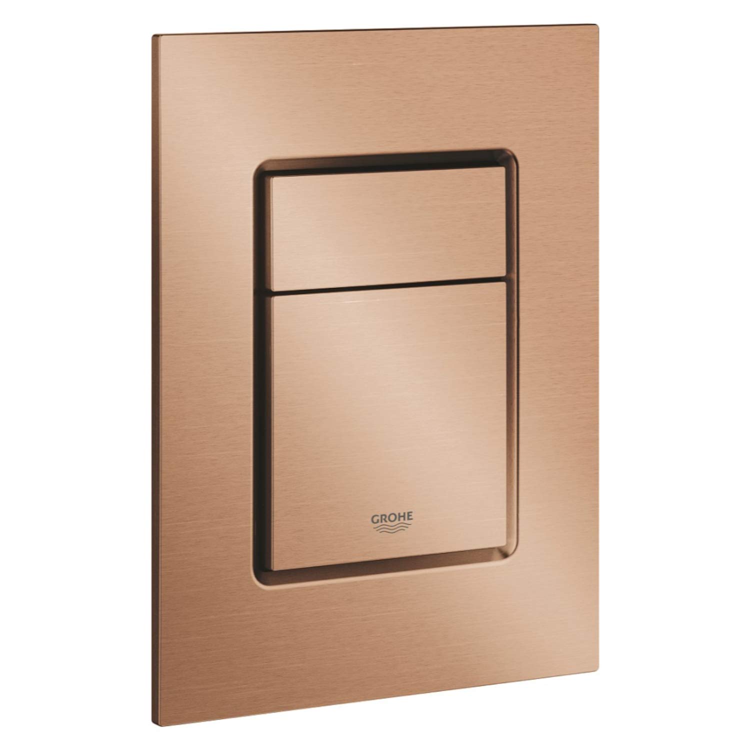 GROHE Skate Cosmopolitan S Plaque de recouvrement WC pour chasse d'eau 2 | Plaque de poussoir avec actionnement Start & Stop pour chasse d'eau GD2, nécessite 40911000 ou 40950000 (Bronze, 37535DL0)