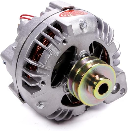Powermaster Performance 75091 Alternator Fits 1970-87 Squareback 95 Amp 2V pulley 1 Wire Only Natural Finish Alternator