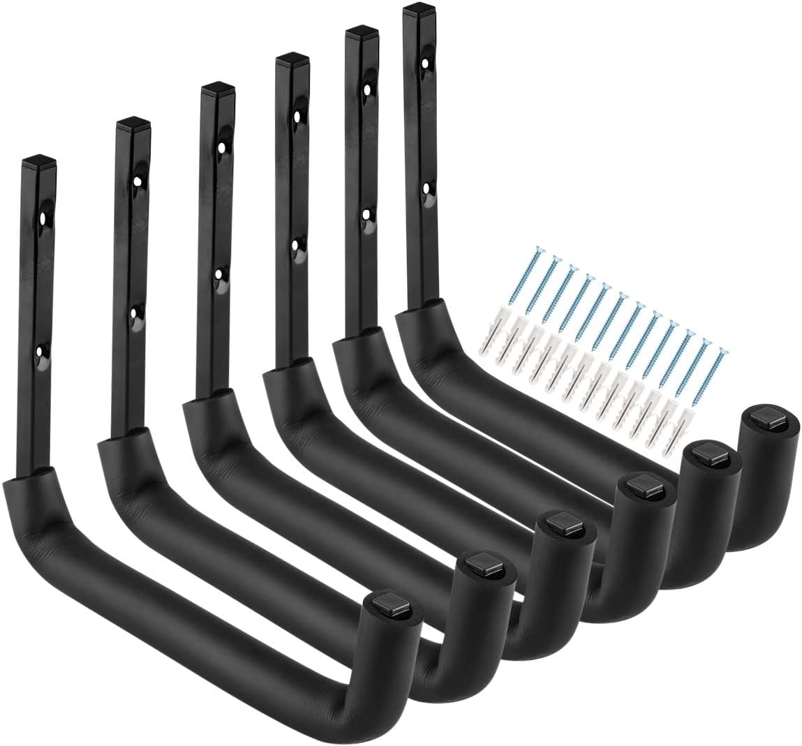 Ihomepark Heavy Duty Garage Storage Utility Hooks for Ladders & Tools, Wall Mount