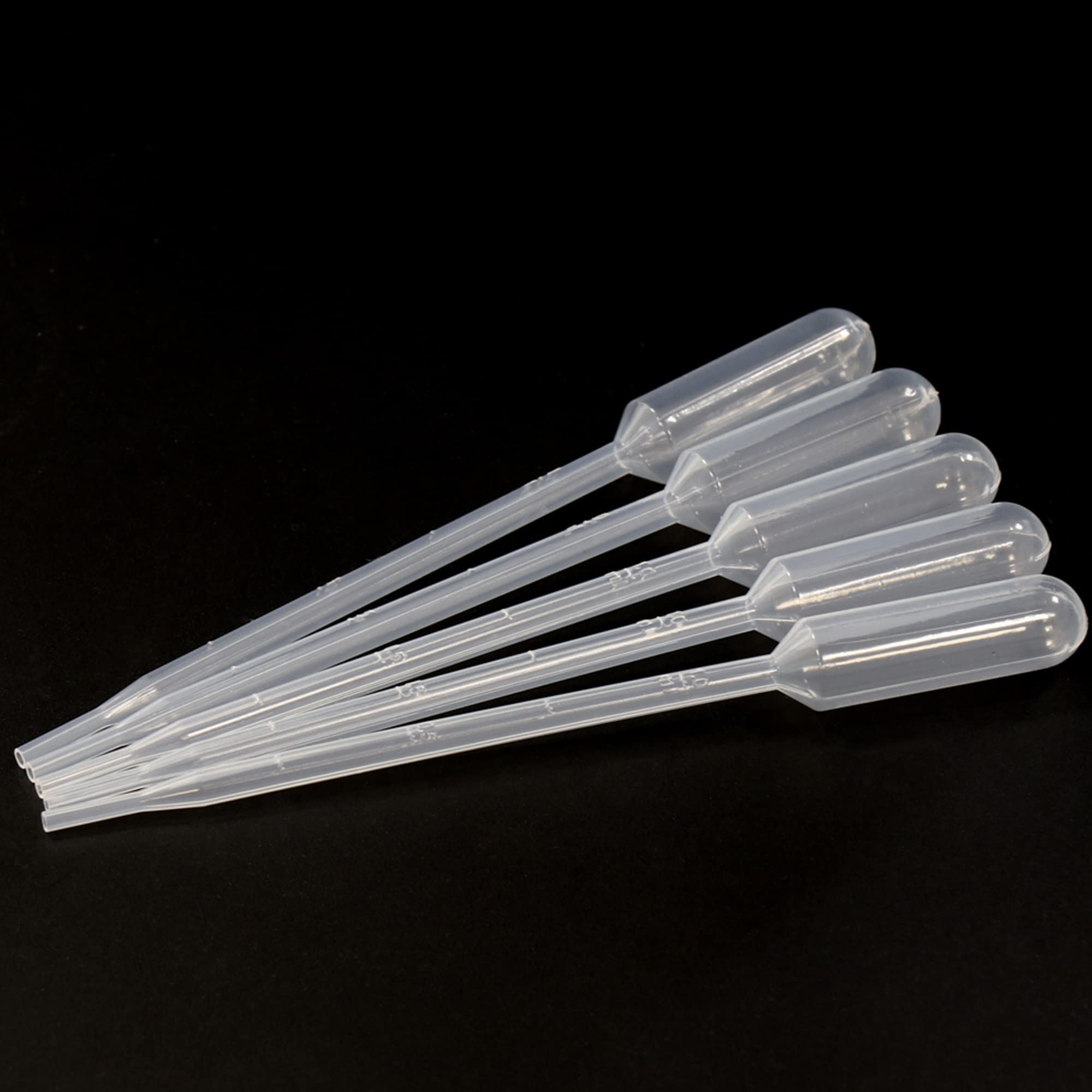 ULAB Pipetta di trasferimento sterile per oli essenziali, vol. 3 ml, 1 ml, graduata, 0,25 ml, intervallo di gradazione, lunghezza 140 mm, materiale in polietilene, confezione singola Peel Pack UTP1015