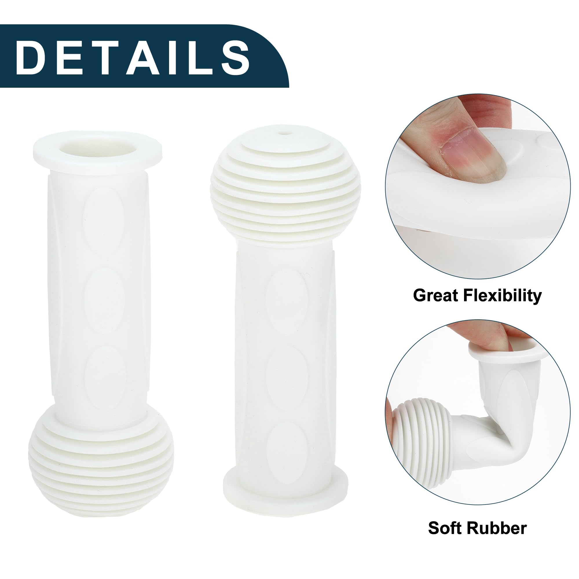 TUCKBOLD Child Bike Handlebar Grips Covers 110mm Long Soft, White - Image 3