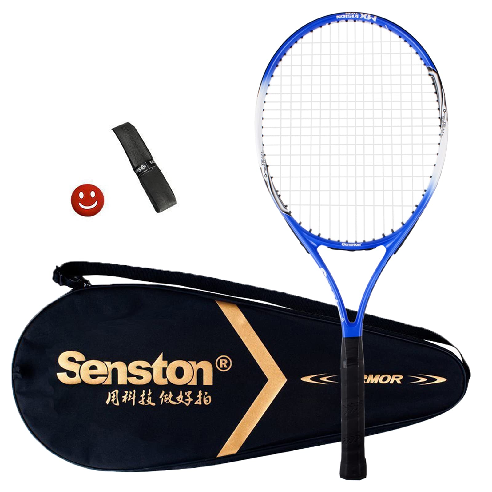 SenstonJunior Tennis Racket with Racket Bag, Lightweight Tennis Racquet 23'' for kids/Boys/Girls, 1 Grip, 1 Vibration Dampeners