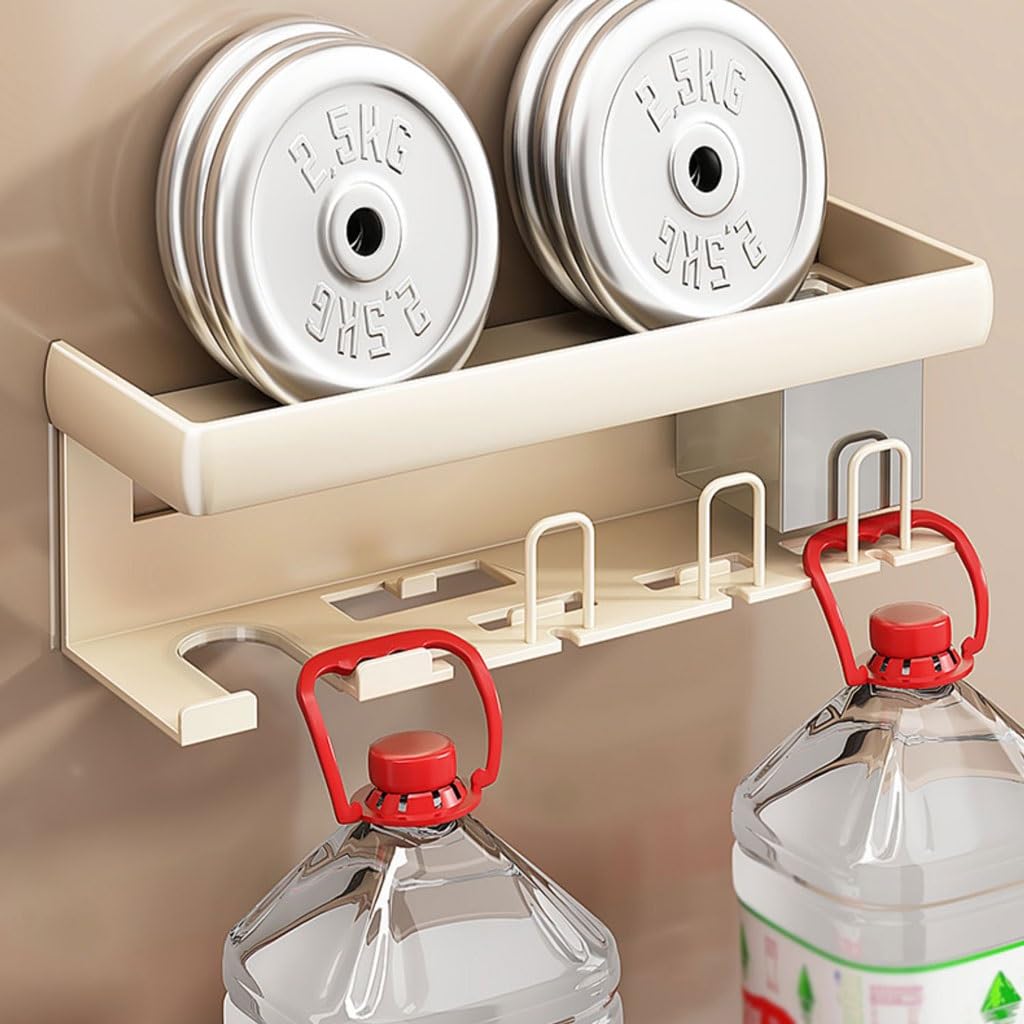 Portacepillos de Dientes Soporte Autoadhesivo for cepillos de Dientes montado en la Pared, Estante de Almacenamiento for el baño, Soporte for Pasta Dental, Puede Contener secador de Pelo y cosméticos