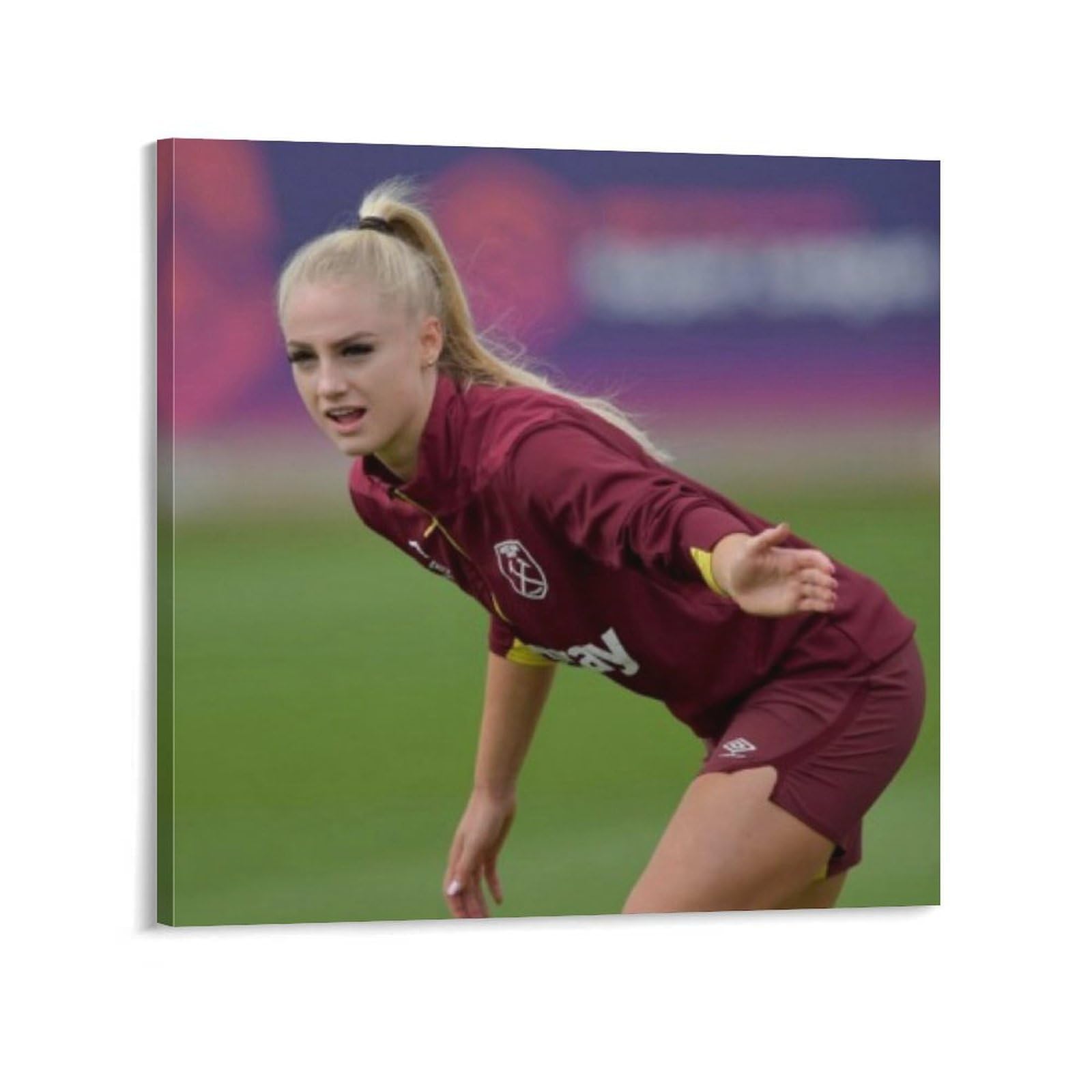ASUIU Alisha Lehmann Canvas Poster Canvas Art Poster And Wall Art Picture Print Modern Family Decor Posters 12x12inch(30x30cm)
