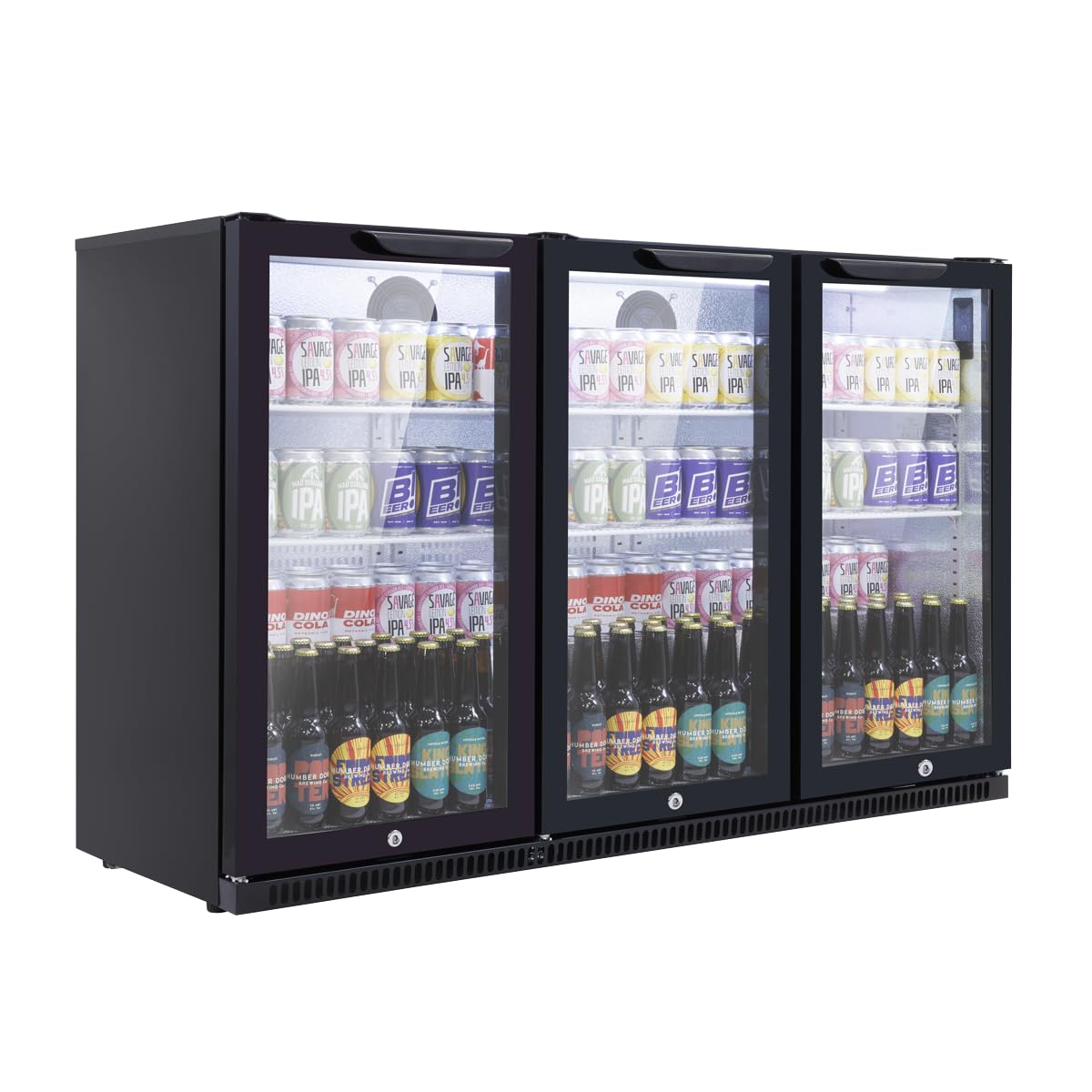 Baridi Back Bar Drinks Fridge with Hinged Double Door, 190L Capacity - DH272 — view 10