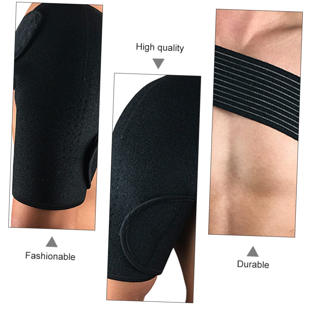 Healeved 1pc Shoulder Strap Shoulder Splint Ac Joint Brace Adjustable Strap Adjustable Stand Breathable Shoulder Sleeve Adjustable Shoulder Immobilizer Ok Fabric Composite Sbr Black