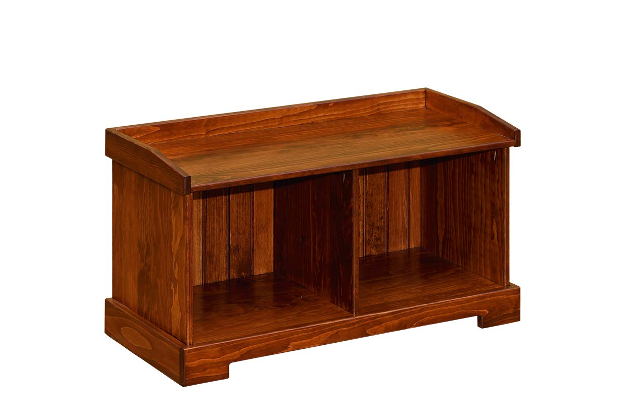 Peaceful Classics Wooden Entryway Storage Bench Amish Furniture