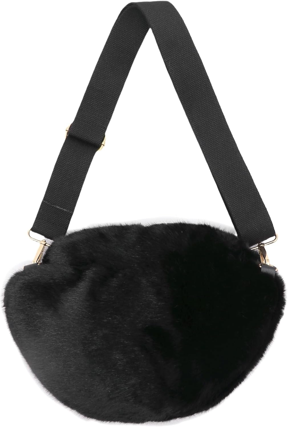 Fuzzy Fanny Pack for Women Faux Fur Belt Bum Bag Small Casual Crossbody Purse Waist Packs Leopard Print Travel Bags - Image 6