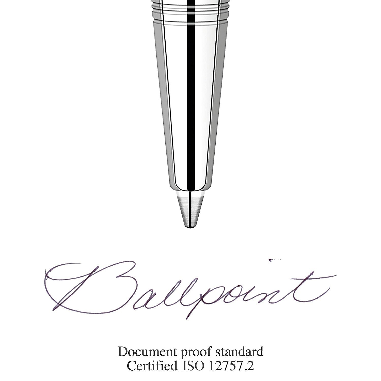 PARKER Sonnet Penna A Sfera, Acciaio Inossidabile Con Finiture In Palladio, Pennino Medio, Confezione Regalo & Quinkflow Ricarica Per Penna A Sfera, Punta Media, Nero