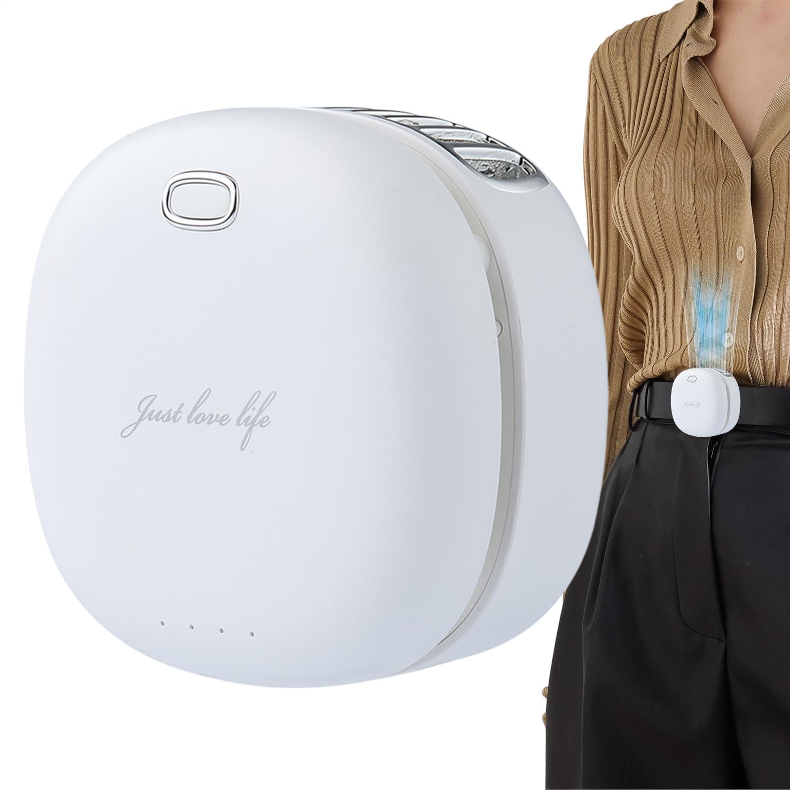 Ventilador de cintura portátil recargable de 2000 mAh para evitar el sudor al aire libre