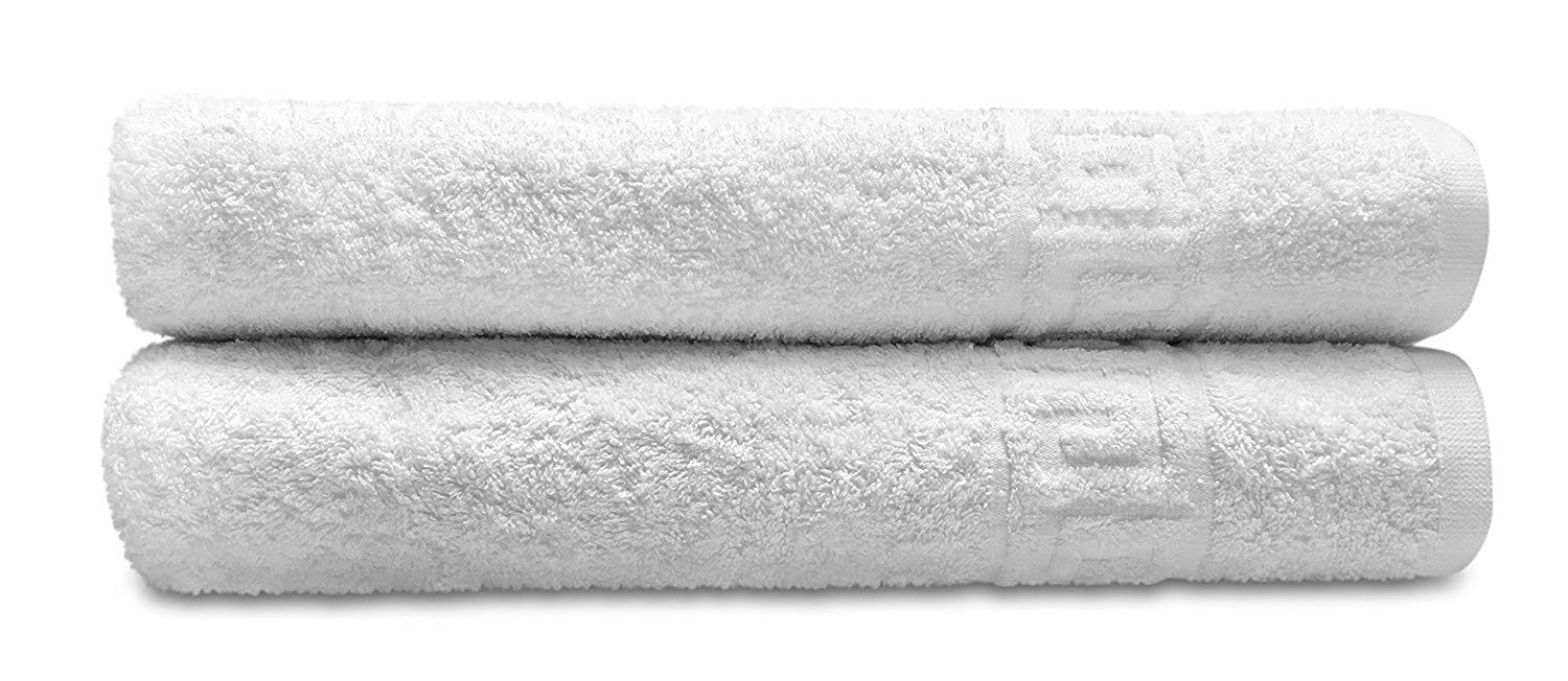 Context Solid White 2 piece set 100% Cotton Hand Towel | Luxury hand towels | Bathroom hand towels | Hotel quality hand towels | Size 50X90cm (2, Set of White Colour)