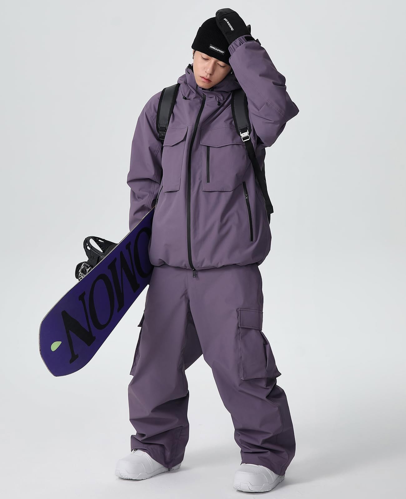ALSOGO Herren Damen Snowboard Schnee Anzüge Baggy Ski Jacke und Hose Set isolierte Schneeanzüge wasserdicht Winter