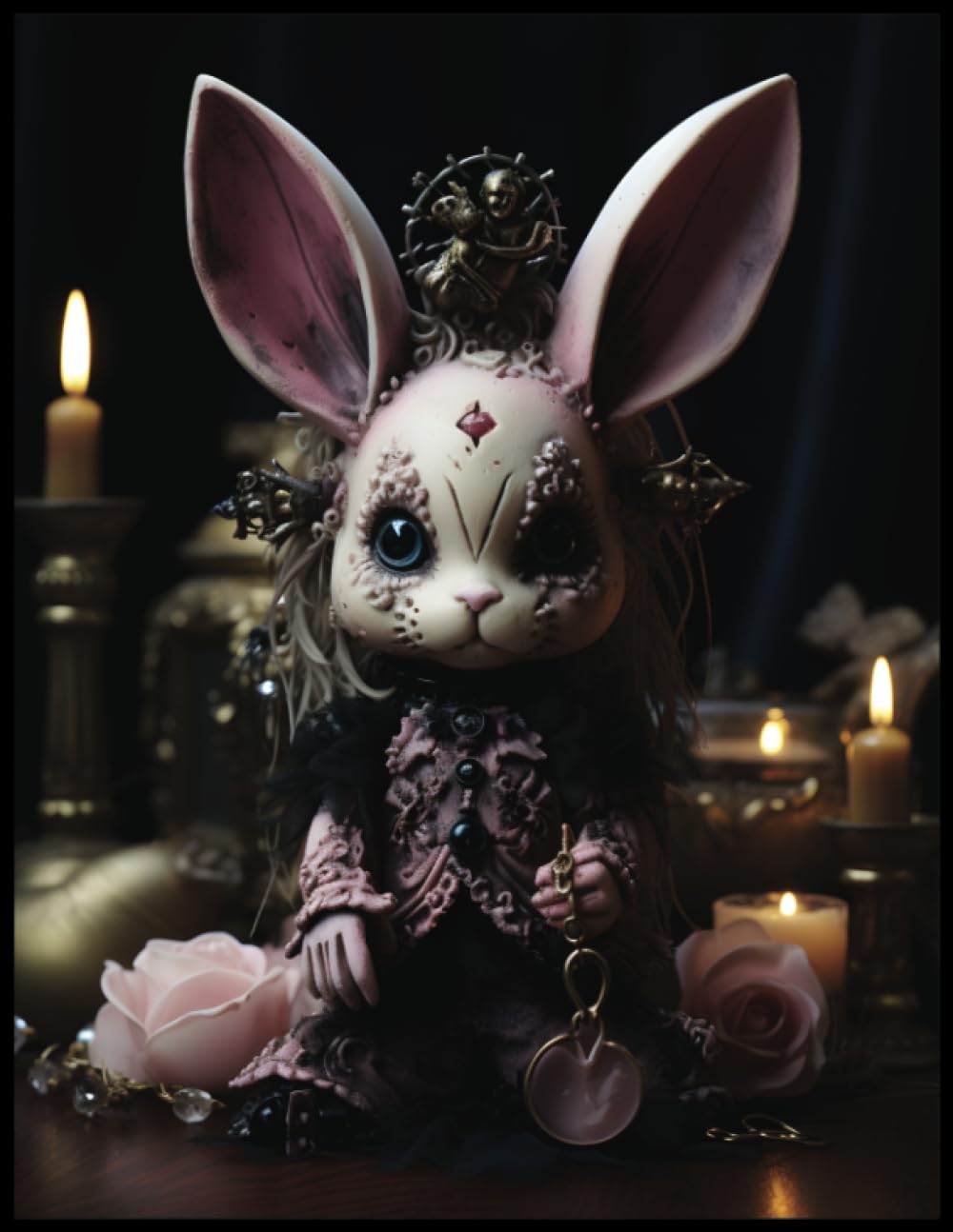 Gothic Pastel Stuffed Bunny Voodoo Doll, Design 3 (SKETCHBOOK): Embrace the Dark Whimsy and Unleash Your Creativity